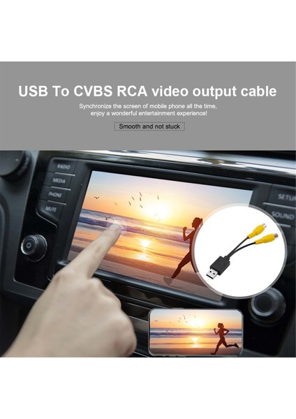 Araba Araba Video Çıktı Kutusu USB Port To Cvbs Adaptör Taşınabilir Rca Video Çıkış Kablosu 2 Cvbs Çıkışı Android Için (Yurt Dışından) indirimleri