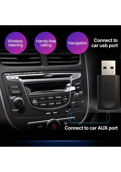 4 Arada USB Bluetooth 5.1 Adaptör Kablosuz Ses Alıcı Verici USB Harici Ses Kartı Araba Hoparlör Adaptörü (Yurt Dışından) fiyatları