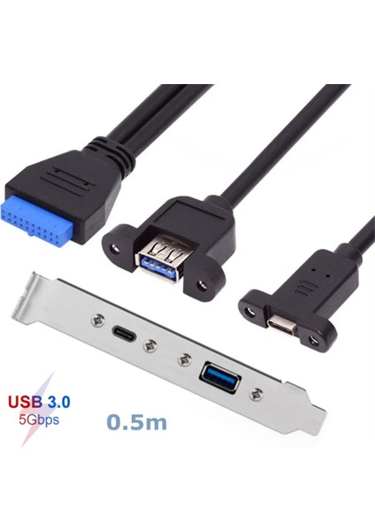 5gbps Arka USB 3.1 Port Genişlemesi 20PIN Type C Tipi Kadın ve USB 3.0 Kadın Veri Kablosu Bilgisayar Şasisi&#39;nde Çerçeveli (Yurt Dışından) fırsatları