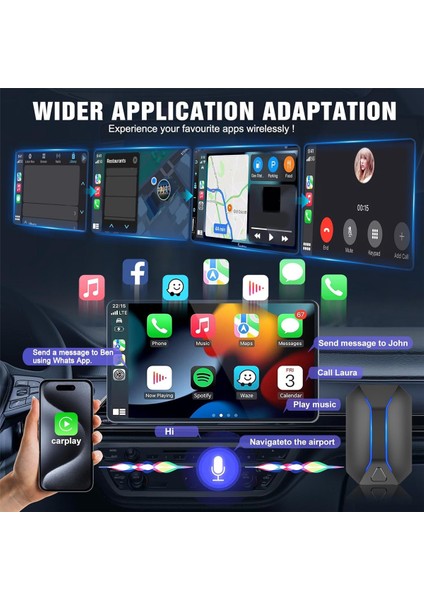 Tip C Fiş ve Oynat Wifi Bluetooth 5.3 Alıcı Adaptör Aı Kutusu ile Kablosuz Carplay Adaptörüne Kablolu (Yurt Dışından) indirimleri