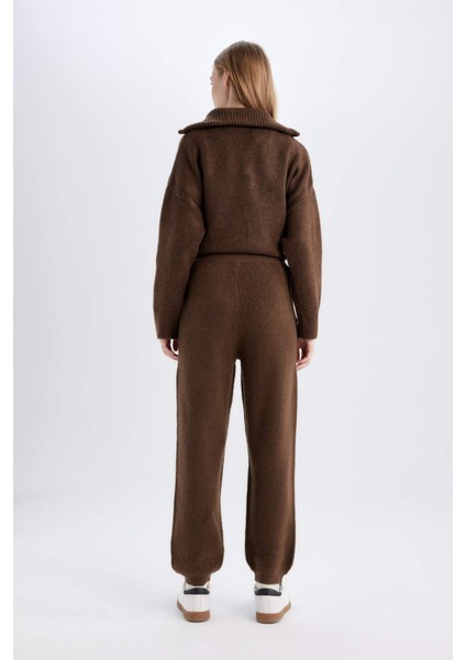 Jogger Pantolon Triko Kumaş Cepli Beli Paçası Lastikli V4178AZ24CW