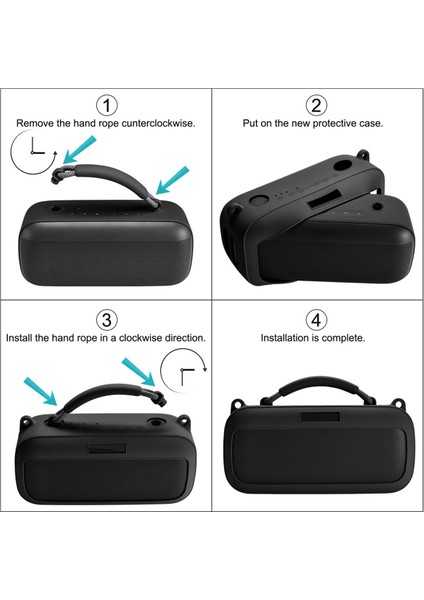 Bose Soundlink Için Silikon Tutucu Kapak Kılıfı Değiştirme Max Bluetooth Taşınabilir Hoparlör Siyah (Yurt Dışından) fırsatları