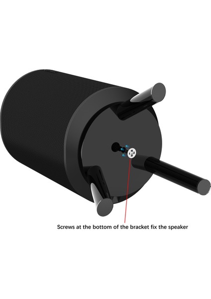 Masaüstü Braket Stand Tutucu Sonos Era 100 Ses Hoparlör Sağlam Metal Raf Hoparlör Aksesuarları Siyah (Yurt Dışından) fırsatları