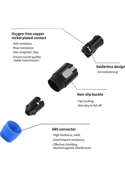10PC 4pin NL4FC Hoparlör Konnektörü Ohm Fiş Hoparlör Ses Kablosu Adaptörü Bükülme Kilit 4pin Hopeon Dişi Jak Aksesuarları, B (Yurt Dışından) fırsatları