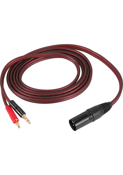 Xlr&#39;den Muz Hoparlör Kablosu, Xlr 3 Pin Erkek-Çift Muz Fişleri Ses Kablosu, Altın Kaplamalı 4mm Fişe Xlr3 Pro Hifi (Yurt Dışından)