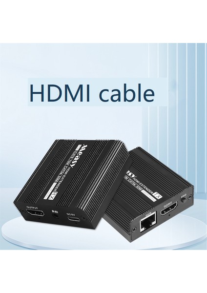 Ölçme ET100 HDMI Uyumlu Ağ Kablosu Genişletici Poe Tek Güç Kaynağı Çok Fonksiyonlu Verici Alıcı Ab Fişi ile (Yurt Dışından)