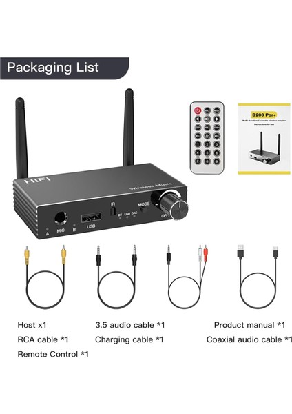 Bluetooth 5.3 Ses Adaptör Alıcı, Tv Bluetooth Verici, Ev Stereo/kulaklık/hoparlör Için Kablosuz Ses Adaptörü (Yurt Dışından) indirimleri