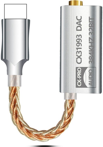 CX31993 Hıfı Dac Kulaklık Amplifikatörleri Ses Kodunu Çözme Amp Ampaktörü Ses Kartı Dijital Kododer 32BITS/384KHZ iPhone Ios Için (Yurt Dışından)