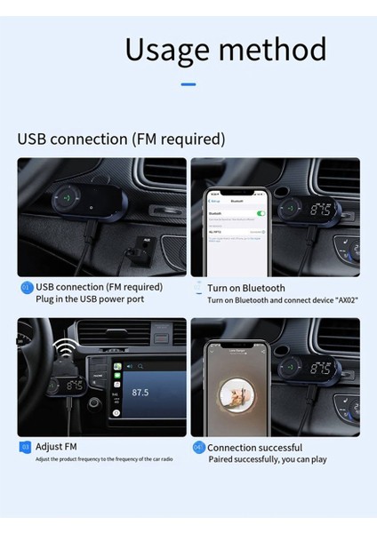 Bluetooth 5.3 Araba Adaptörü Araç Fm Alıcı Aux Car Bluetooth Ses Alıcı Araba El Serbest Bluetooth Alıcı (Yurt Dışından) fırsatları
