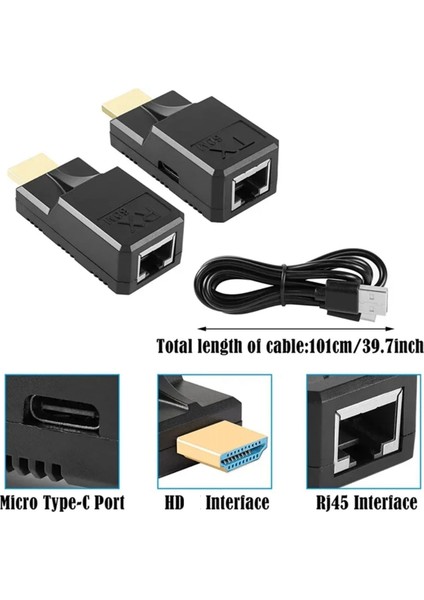 60M HDMI Uyumlu Extender RJ45 Cat6 Kablo 1080P Ethernet Extender Dizüstü Bilgisayar Hdtv Monitörü Için Video Veri Veri Tozu (Yurt Dışından) fiyatları
