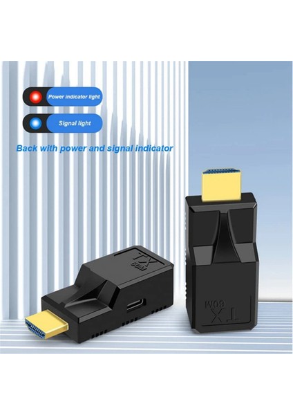 60M HDMI Uyumlu Extender RJ45 Cat6 Kablo 1080P Ethernet Extender Dizüstü Bilgisayar Hdtv Monitörü Için Video Veri Veri Tozu (Yurt Dışından) modelleri