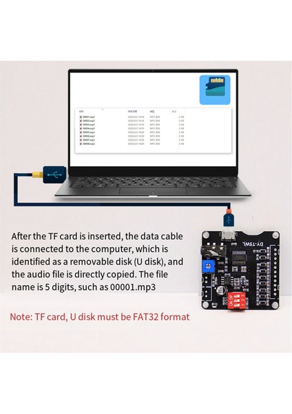 5W Power Voice Mp3 Oynatma Kontrol Modülü Bire Bir Tetikleyici Tf Bellek Kartı U Disk Özel Ses T5WL (Yurt Dışından) indirimleri