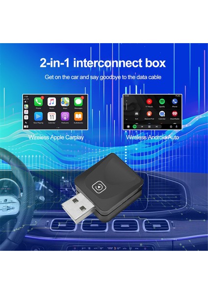 Apple Carplay Için Mini Kablosuz Adaptör Araç Oynat Dongle Bluetooth Wifi Fast Connect Flug &amp; Play Için Kablolu Carplay Araba B (Yurt Dışından) fiyatları