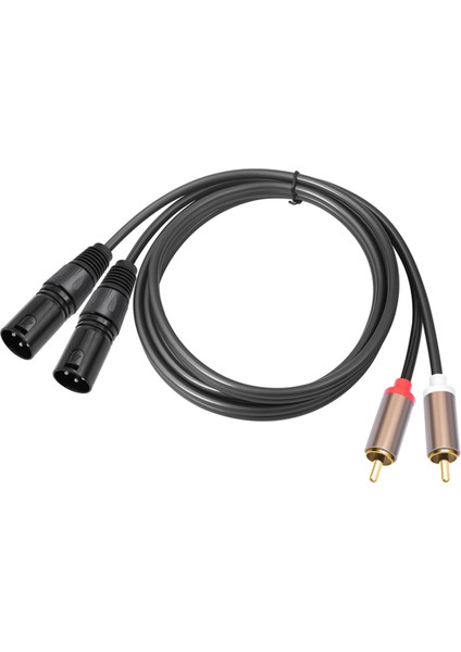 2rca Ila 2xlr 3 Çekirdekli Xlr Kablo Mikser Güç Amplifikatörü Aktif Hoparlör Mikrofon Ses Kablosu 3 Metre (Yurt Dışından)