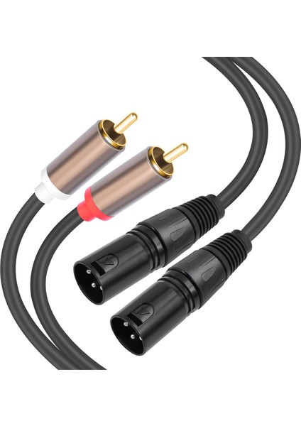 2rca Ila 2xlr 3 Çekirdekli Xlr Kablo Mikser Güç Amplifikatörü Aktif Hoparlör Mikrofon Ses Kablosu 3 Metre (Yurt Dışından) fiyatları
