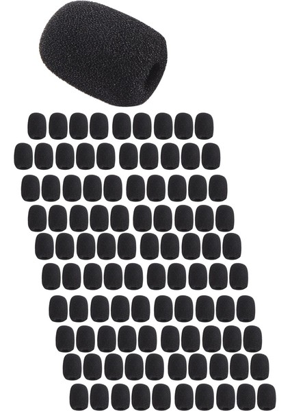 100 Adet Mini Köpük Mikrofon Ön Cam Mikrofon Kapak Köpük Koruması Küçük Yaka ve Kulaklık Mikrofonları Için (Yurt Dışından)