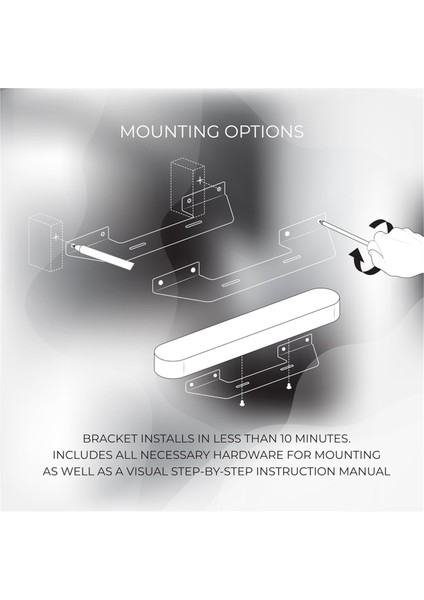 Hoparlör Duvar Montajı Ses Çubuğu Duvar Montajı Sonos Beam Gen1 Gen2 Ses Çubuğu Için Güçlü Yük Boyun (Yurt Dışından) fiyatları
