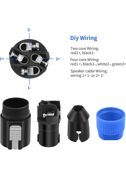 10PC 4pin NL4FC Hoparlör Konnektörü Ohm Fiş Hoparlör Ses Kablosu Adaptörü Bükülme Kilit 4pin Hopeon Dişi Jak Aksesuarları, Bir (Yurt Dışından) modelleri