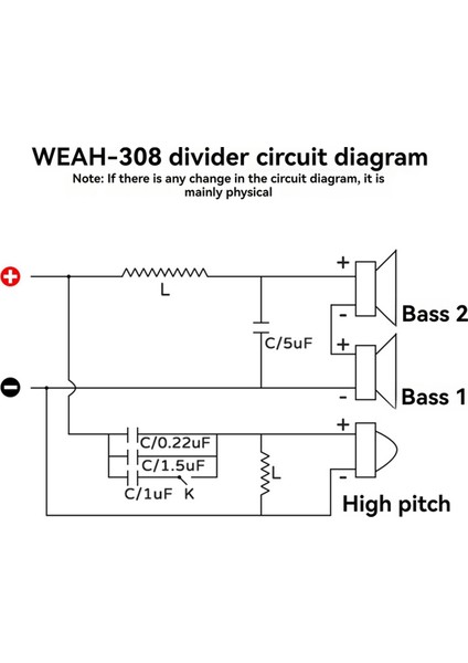 308 Ayarlanabilir Crossover Bölücü 250W Audiophile Özel Crossover 3 Yollu Hoparlör One Tweeter Iki Bas (Yurt Dışından) fırsatları