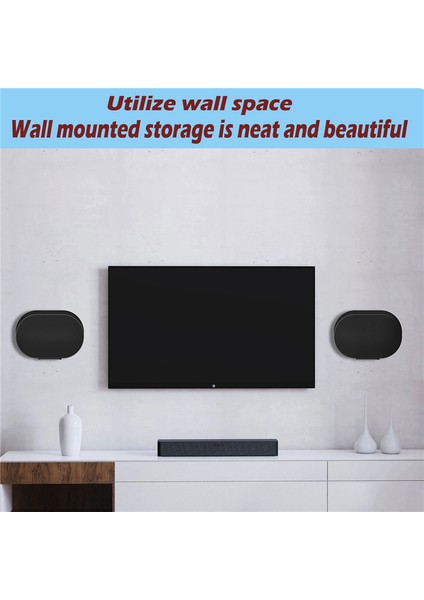 Duvar Montajı Metal Stand Sonos Era 300 Ses Yatak Odası Duvar Depolama Tutucu Organizatör Raf Akıllı Hoparlör Braketi Siyah (Yurt Dışından)