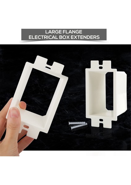 5pcs Be1-2 Elektrik Çıkış Kutusu 10 Pcs Vidalı, 1 Gang Kutu Extender Tek Çete Kutusu Genişletici (Yurt Dışından) modelleri