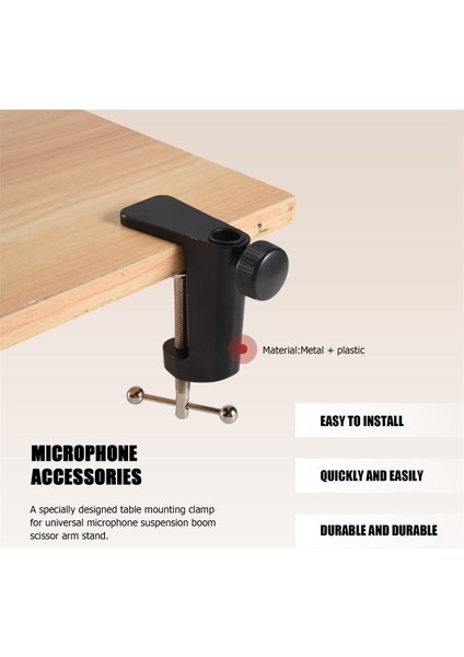 Mikrofon Süspansiyon Bomu Makas Kolu Standı Tutucusu Için Ağır Hizmet Tipi Metal Masa Montaj Kelepçesi (Yurt Dışından) fiyatları
