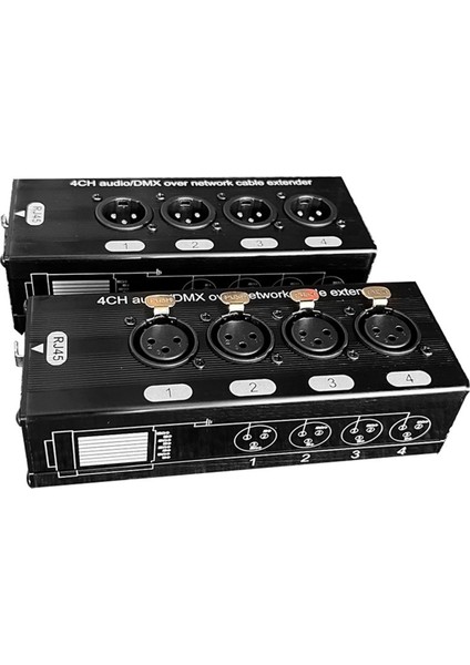 4 Kanal Ağ Sinyali Genişletici 4 Xlr - RJ45 Extender, Stage Ses Aydınlatma ve Kayıt Stüdyosu Için (Yurt Dışından)
