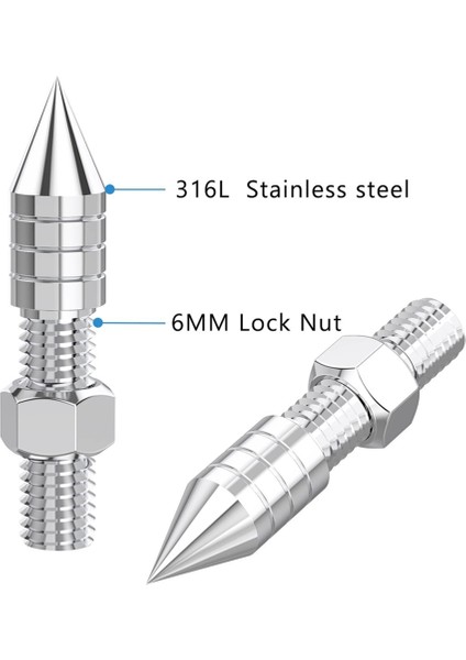 1 Adet Paslanmaz Çelik Hoparlör Sivri Uçlar Hifi Ses Amp Subwoofer Izolasyon Standı Ayak Konisi Ayarlanabilir Yükseklik M6 (Yurt Dışından) fırsatları