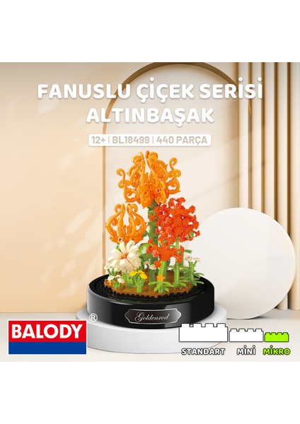 Fanuslu Çiçek Serisi – Altınbaşak Yapı Bloğu Seti (440 Parça)