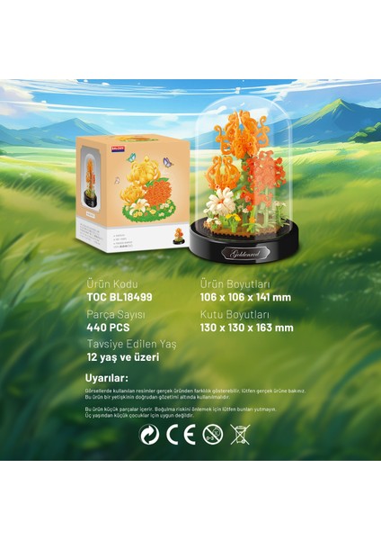 Fanuslu Çiçek Serisi – Altınbaşak Yapı Bloğu Seti (440 Parça)