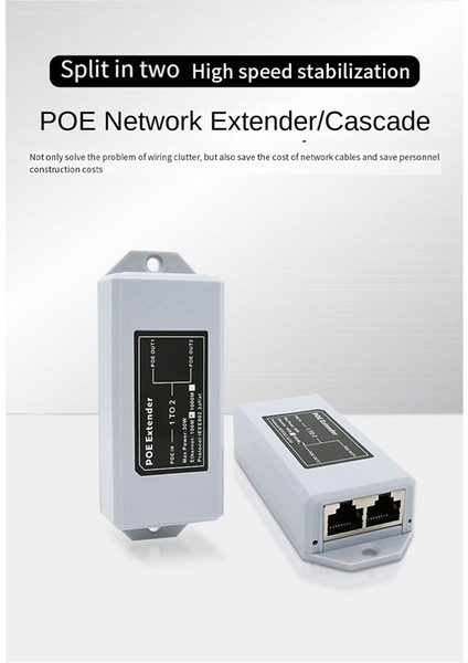 1&#39;den 2&#39;si 100M Standart Poe 100M Ağ Genişletici Cascad Tekrarlayıcı RJ45 Ip Kamera Için Ieee 802.3AT/AF ile Uyumlu (Yurt Dışından) fırsatları