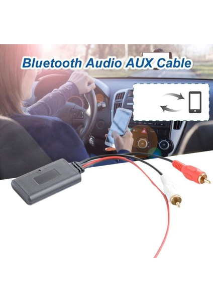 2pcs Araba Kablosuz Bluetooth Modülü Müzik Adaptörü Rca Aux Audio Kablosu Evrensel 2rca Arayüz Bluetooth Adaptörü 5-12V (Yurt Dışından) fiyatları