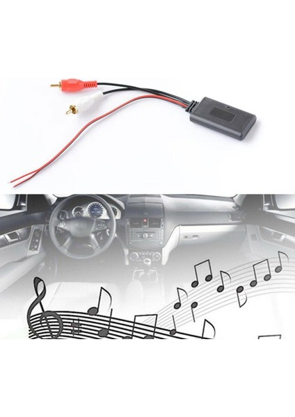 2pcs Araba Kablosuz Bluetooth Modülü Müzik Adaptörü Rca Aux Audio Kablosu Evrensel 2rca Arayüz Bluetooth Adaptörü 5-12V (Yurt Dışından) modelleri