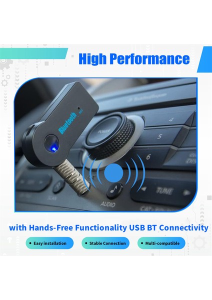 2 Arada Kablosuz Bluetooth Alıcı 3.5mm Aux Ses Müzik Adaptörü Eller Serbest Işlevselliğine Sahip USB Bt Bağlantısı (Yurt Dışından) fırsatları