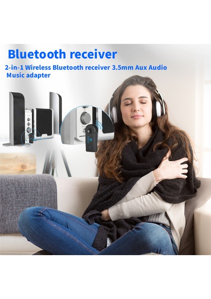 2 Arada Kablosuz Bluetooth Alıcı 3.5mm Aux Ses Müzik Adaptörü Eller Serbest Işlevselliğine Sahip USB Bt Bağlantısı (Yurt Dışından) indirimleri