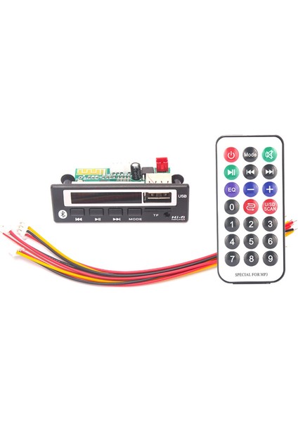 12V Bluetooth 5.0 Mp3 Çalar Kablosuz Alıcı Mp3 Kod Çözücü Kartı Araba Fm Radyo Modülü Tf USB 3.5mm Aux Ses Adaptörü (Yurt Dışından)