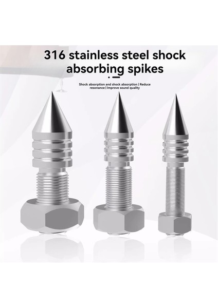 1 Adet Paslanmaz Çelik Hoparlör Sivri Uçlar Hifi Ses Amp Subwoofer Izolasyon Standı Ayak Konisi Ayarlanabilir Yükseklik M10 (Yurt Dışından) modelleri