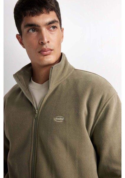 Relax Fit Dik Yaka Polar Fermuarlı Sweatshirt D2349AX24AU