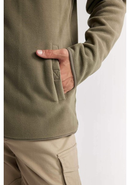 Relax Fit Dik Yaka Polar Fermuarlı Sweatshirt D2349AX24AU