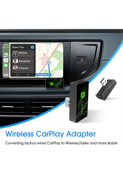 Apple iPhone Için Kablosuz Carplay Adaptörü Kablosuz Carplay Dongle Fiş ve Oynat USB Bağlantısı Otomatik Araba Dongle (Yurt Dışından) indirimleri
