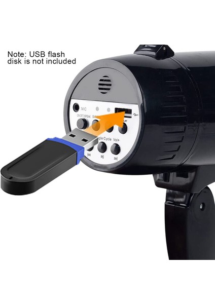 35 Watt Güç Taşınabilir Megafon Hoparlör Pa Bullhorn Söndürülebilir El Mikrofonu, Yerleşik Siren (Siyah) (Yurt Dışından) modelleri