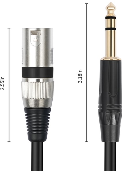 1/4 Inç - Xlr Erkek Dengeli Sinyal Bağlantı Kablosu 6.35MM - Xlr Yama Kablosu Mikrofon Dengeli Kablo 500CM (Yurt Dışından) fırsatları