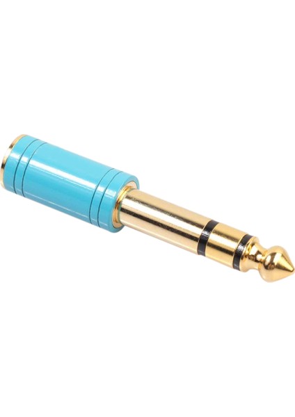 6.5mm 6.35MM 1/4inch Erkek - 3.5mm 1/8 Inç Dişi Jak Stereo Kulaklık Aux Kablo Ses Adaptör Fişi Gitar Fiş Amplifikatörü Jack Karışımı Kulaklıklar Hoparlör Ahize Mikrofon (Mavi) (Yurt Dışından)