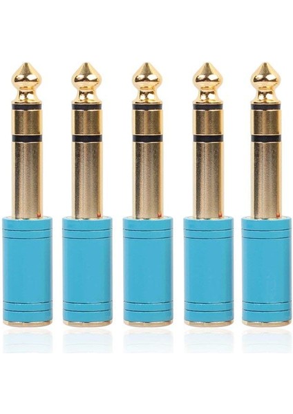 6.5mm 6.35MM 1/4inch Erkek - 3.5mm 1/8 Inç Dişi Jak Stereo Kulaklık Aux Kablo Ses Adaptör Fişi Gitar Fiş Amplifikatörü Jack Karışımı Kulaklıklar Hoparlör Ahize Mikrofon (Mavi) (Yurt Dışından) modelleri