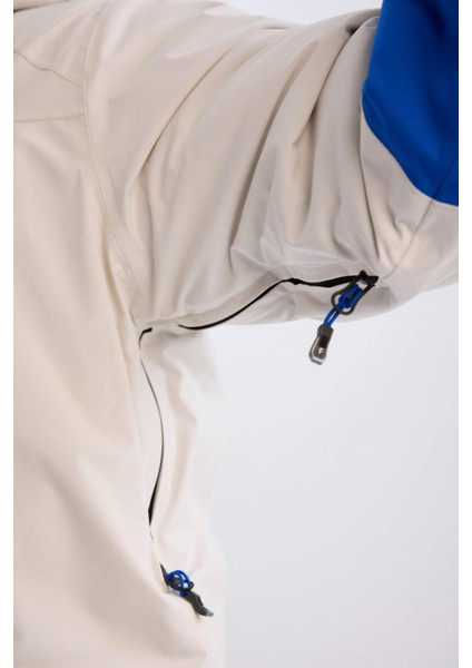 Fit Su Geçirmez Kayak Montu Su Geçirmez Kapüşonlu Fermuarlı Cepli D1590AX24WN