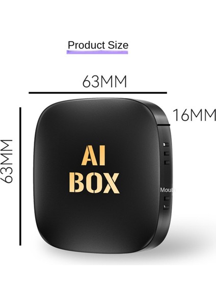 Araba Adaptörü 3 Arası 1 Kablosuz Carplay Android Adaptör Kablosuz Adaptör Carplay Aı Tv Kutusu, Kablolu Carplay Aı Box-A (Yurt Dışından)