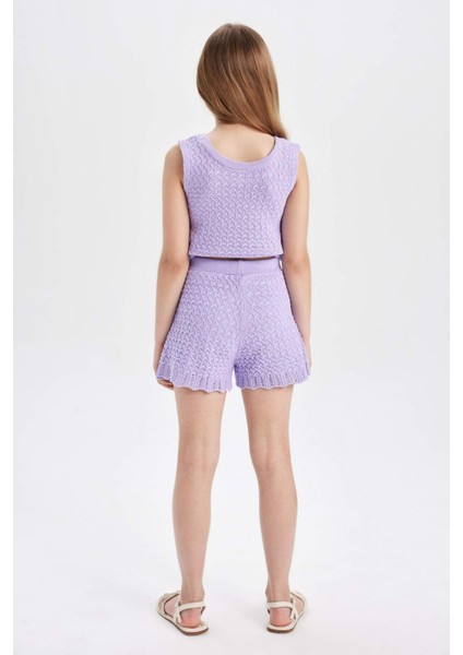 Kız Çocuk Ajurlu Şort