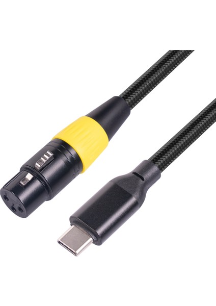 USB C - Xlr Kadın Kablo Tipi C Erkek To 3 Pin Xlr Dişi Mikrofon Kablo Konnektörü Bilgisayar Ses Veri Kablosu 2 Metre (Yurt Dışından)
