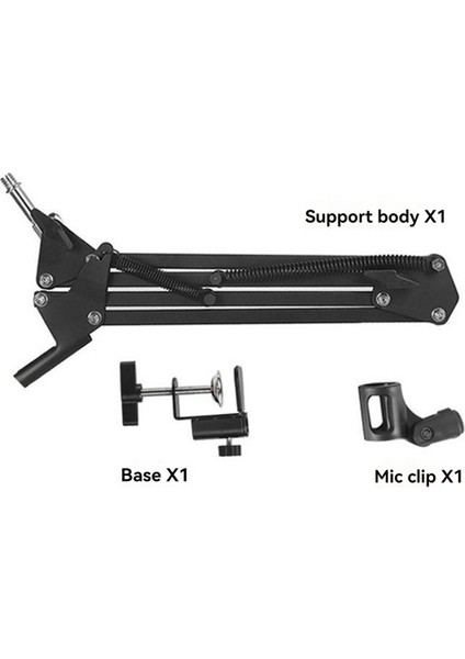 Masaüstü Mikrofon Standı Ayarlanabilir Mikrofon Standı F-Clamp ile 1,75 Inç Çapında Mıc&#39;ler Için Uygun (Yurt Dışından)