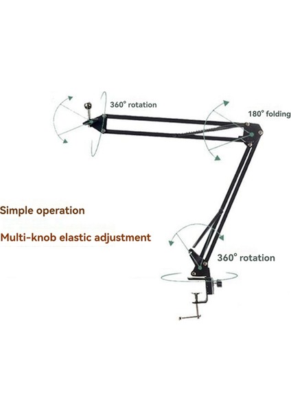 Masaüstü Mikrofon Standı Ayarlanabilir Mikrofon Standı F-Clamp ile 1,75 Inç Çapında Mıc&#39;ler Için Uygun (Yurt Dışından) fırsatları